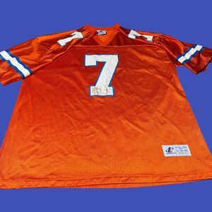 Vintage John Elway Logo Athletic NFL Football Orange Jersey Mens Size Large USA